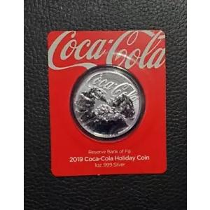 2019 フィジー コカ・コーラ サンタ 1 オンス シルバー ホリデー コイン