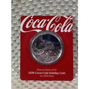 2019 1 オンス コカコーラ ホリデー .999 シルバー 1 ドル フィジー コイン ~9369/25k~