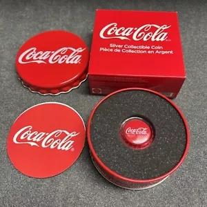 2018 フィジー $1 プルーフ「コカコーラ ボトル キャップ」 6g .999 シルバー地金コイン、ボックス COA 付き