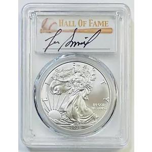 2020 $1 シルバー イーグル PCGS MS70 発行初日 Lee Smith HOF Pop 25