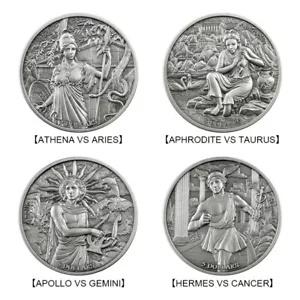 2021-2022 サモア 黄道帯の 12 人のオリンピック選手 60 ドル銀貨