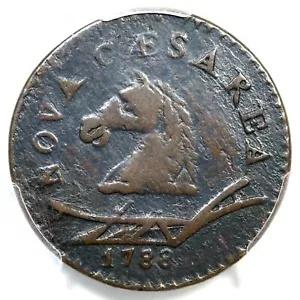 1788 M 50-f R-4+ PCGS F 詳細ヘッド左ニュージャージー コロニアル銅貨