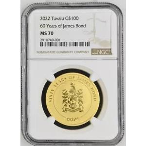 2022 60年債 家紋 1オンス 金貨 NGC MS70 トップポップ #9001