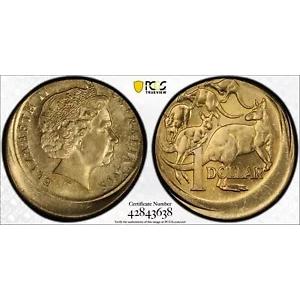 2005 10% オフ センター $1 エラー コイン PCGS MS64