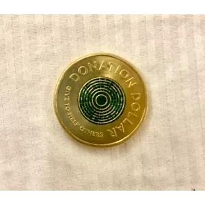 2020 オーストラリア $1 1 ドル寄付コイン JC とこぼれたペイント付き - 流通