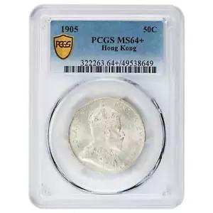 香港 1905 50 セント銀貨 KM #15 - PCGS MS-64+