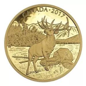 2017 カナダ $350 マジェスティック エルク - 99999 純金コイン RCM 1.125 トロイオンス