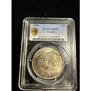 カナダ 1935 $1 PCGS MS67