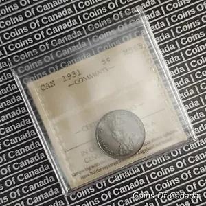 1931 カナダ 5 セント ニッケル コイン - ICCS MS 65 -非常に珍しいトップグレード #coinsofcanada