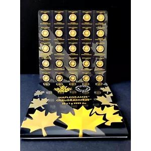 カナダ 25 グラム (25 x 1 g) 2015 MapleGram 金貨シート |カナダ王立造幣局