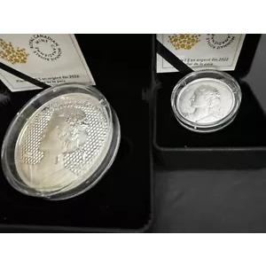 5オンスと1オンス。純銀貨 ? ピースダラー ? 鋳造額: 1,000 および 5,000 (2022)