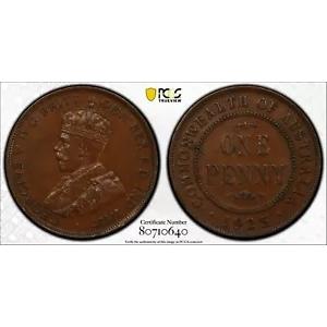 オーストラリア 1925 キーデート KGV ペニー コイン PCGS MS62BN 未流通 #0640