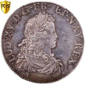 [#1066366] フランス、ルイ 15 世、エキュ ド フランス、1723 年、リール、シルバー、PCGS、AU55、ガッド