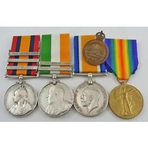 オーストラリア 1899 〜 1918 年 父と息子のボーア戦争 QSA/KSA-WWI メダルのグループ分け。賢者。
