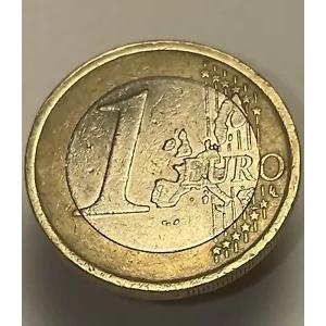 2002年 イタリア 1ユーロ -レオナルド・ダ・ヴィンチ- ダブルダイ 表面 RARE