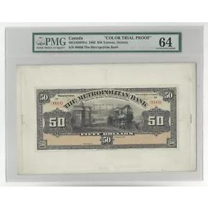 1902 メトロポリタン銀行 50 ドル紙幣 Cat#485-10-20FPct & BPct FR&BA プルーフ PMG 64 & 65