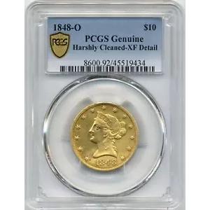 1848-O $10 米国リバティ ゴールド イーグル、非常に珍しい発行 - PCGS XF 詳細
