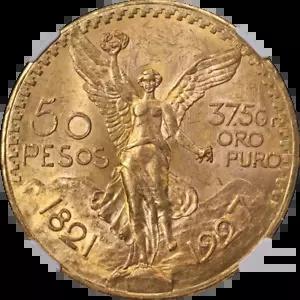 1927 メキシコ ゴールド 50 ペソ NGC MS63 グレート アイ アピール ナイス ストライク