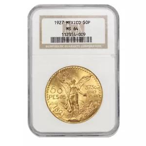 1927 メキシコ ゴールド 50 ペソ NGC MS64 チョイス グレード ペソ 1.2 トロイオンス コイン