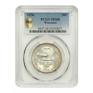 1936 50C ウィスコンシン PCGS MS68