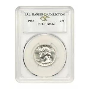 1962 25c PCGS MS67 例: D.L.ハンセン