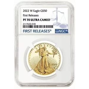 2022 1 オンス W プルーフ ゴールド NGC PF70 アメリカン イーグル $50 確認済み PR70 タイプ 2 Ty-2