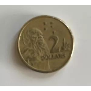 レアセット: 1988 年と 1989 年の 2 ドル硬貨 / どちらもイニシャル HH と RDM が付いています。