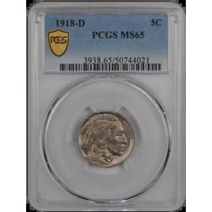 1918-D バッファロー PCGS MS 65