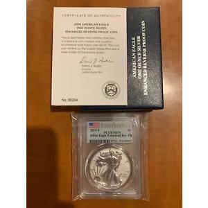 シルバー イーグル 2019 S 強化逆方向保護 PCGS PR70 低レア COA シリアル # 00204