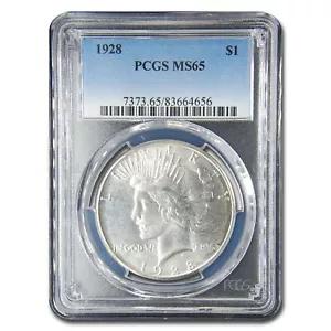 1928 ピースダラー MS-65 PCGS