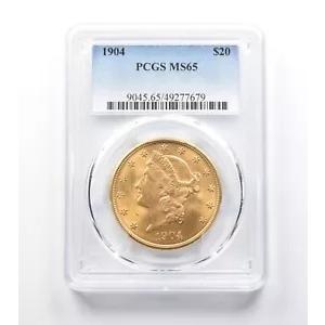 1904年 $20 リバティヘッド ゴールド ダブルイーグル MS65 PCGS *0098