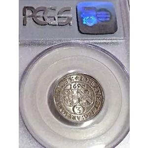 1690 オーストリア-ザルツブルグ 3 Kr PCGS MS64 ソールグレード、これ以上のものはありません