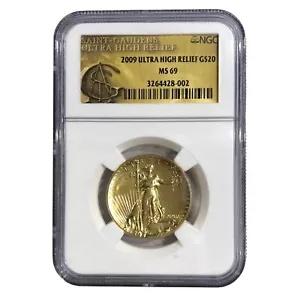 2009 G$20 セント ゴーデンス ダブル イーグルス NGC MS69 ウルトラ ハイ レリーフ コイン U43/460