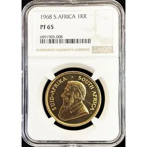1968 南アフリカ ゴールド 2 年発行 1 オンス クルーガーランド コイン NGC プルーフ 65