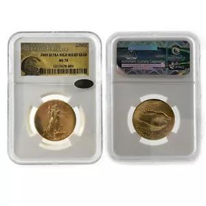 2009 G$20 セント ゴーデンス ダブル イーグルス NGC MS70 ウルトラ ハイ レリーフ コイン No.40714/460