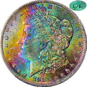 1883-O $1 MS64 PCGS CAC |モンスタートーン |色 |モルガン・シルバー・ダラー