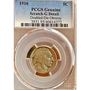 1916/16 バッファロー ニッケル DDO FS-101 スクラッチ 良好なディテール PCGS