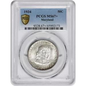 メリーランド州記念シルバー ハーフダラー 1934 MS67+ PCGS