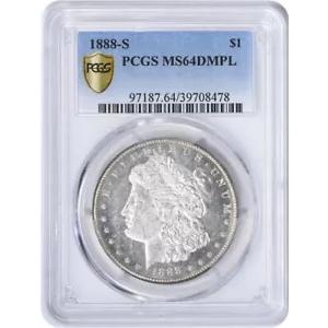 1888-S モーガン シルバー ダラー MS64DMPL PCGS