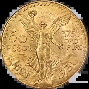 1931 メキシコ ゴールド 50 ペソ NGC MS62 グレート アイ アピール ナイス ストライク