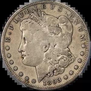 1893-S モーガン シルバー ダラー PCGS VG08 キー デート ナイス ストライク