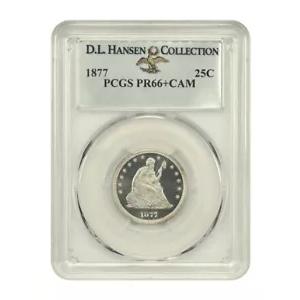 1877 25C PCGS PR66+CAM 例: D.L.ハンセン