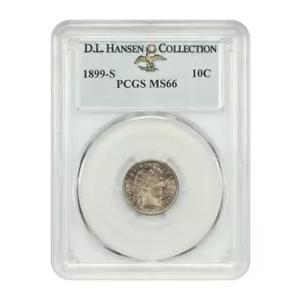 1899-S 10C PCGS MS66 例: D.L.ハンセン