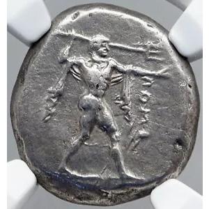 POSEIDONIA Paestum in LUCANIA 本物の古代銀貨ギリシャコイン NGC i87732