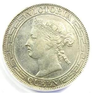 1866 中国香港ビクトリア 50 セント ハーフダラー コイン 50C - ANACS AU55 詳細