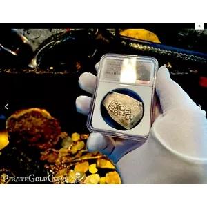 メキシコ 1713 完全日付 1715 プレート艦隊難破船 8 レアル NGC 海賊銀貨