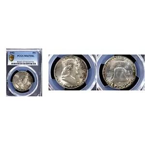 1952 50C MS67FBL PCGS のみ 6 上級グレード - フランクリン ハーフダラー---