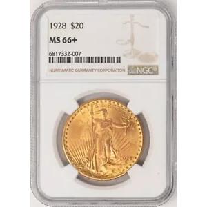 1928年 $20 セントゴーデン MS66+ NGC 948120-10