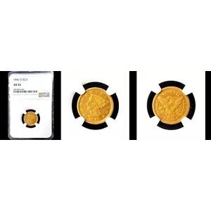1846-O $2.5 -NGC AU55-ミンテージ 62K & POP 68-PQ クォーター イーグル