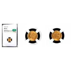 1852 G$1 MS64+ NGC/CAC/PQ-PQ-ゴールド ドル